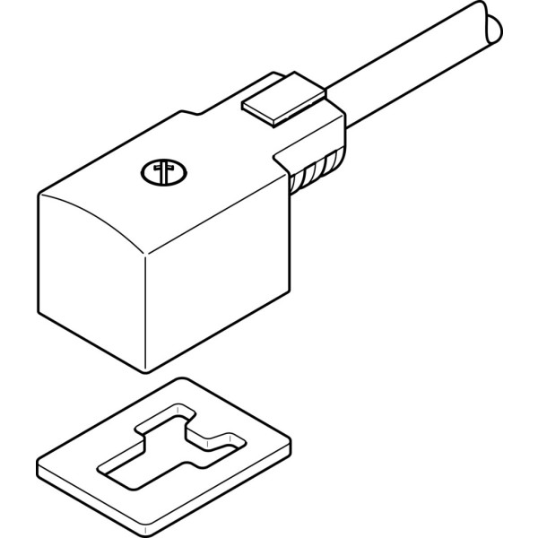 KMV-1-24-10-LED Plug socket with cable