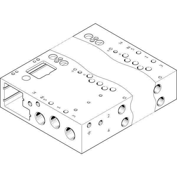 VABM-L1-14W-G14-24-M-GR Manifold rail