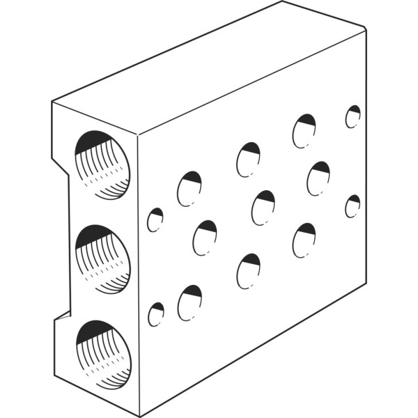 PRS-1/8-3-B Manifold block