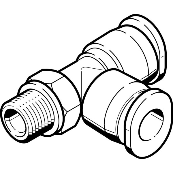 QBMTL-10-32-UNF-1/8-U T-Steckverschraubung