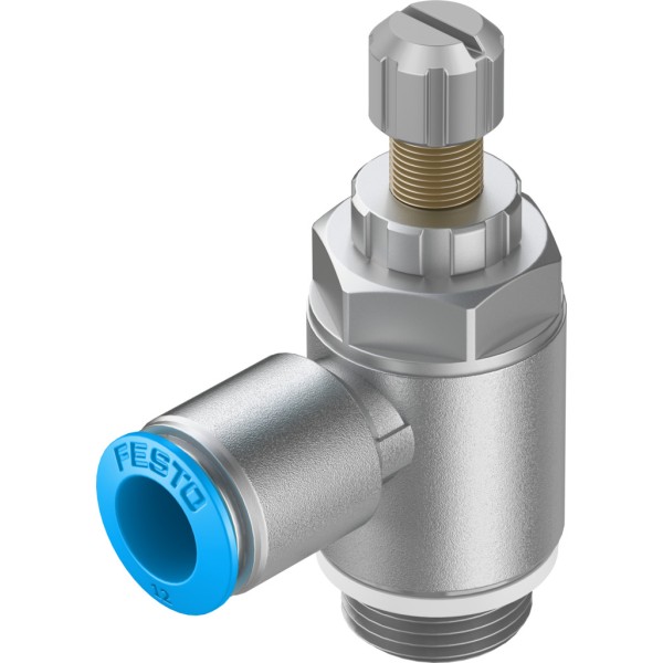 GRLA-1/2-QS-12-RS-D One-way flow control valve
