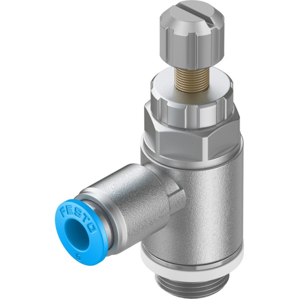 GRLA-3/8-QS-6-RS-D One-way flow control valve