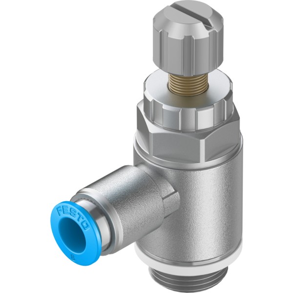 GRLA-3/8-QS-8-RS-D One-way flow control valve