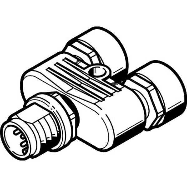 NEDU-L2R1-V10-M12G5-M12G5 Push-in T-connector
