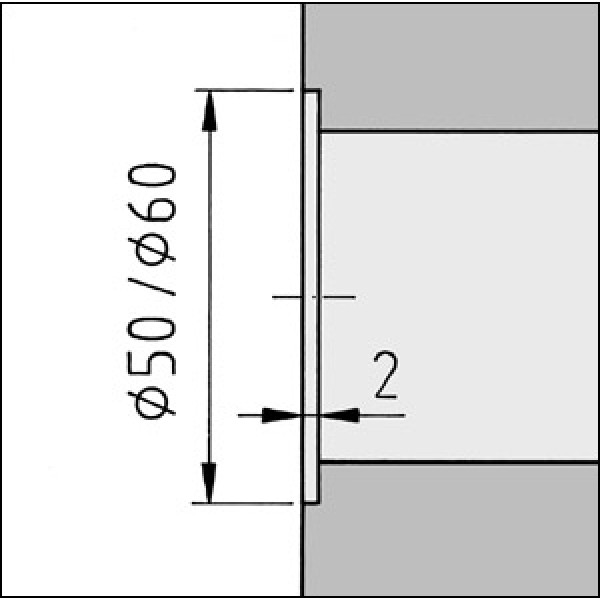Zentrierung D60-D50, schwarz