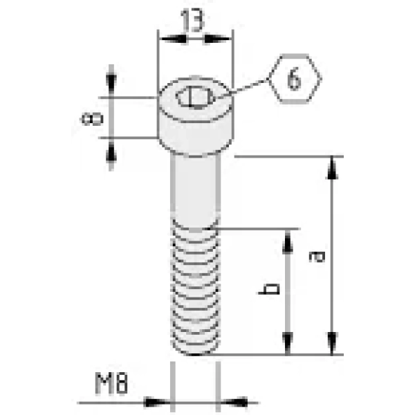 Zylinderschraube DIN 912 M8x45, verzinkt