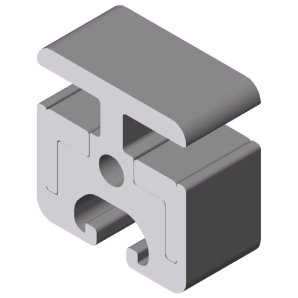 Clamp Profile 8 40x40-180°, natural, Cutting