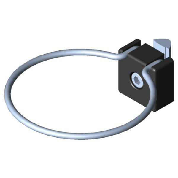 Halter 8 D80, schwarz ähnlich RAL 9005