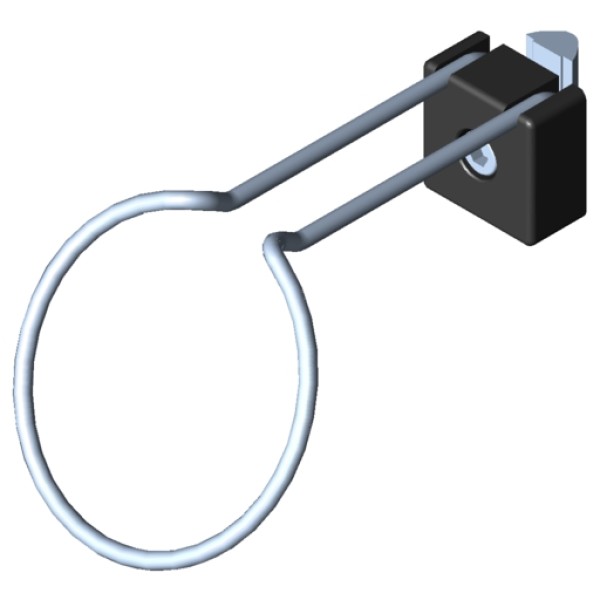 Köcherhalter D70-30°, schwarz ähnlich RAL 9005