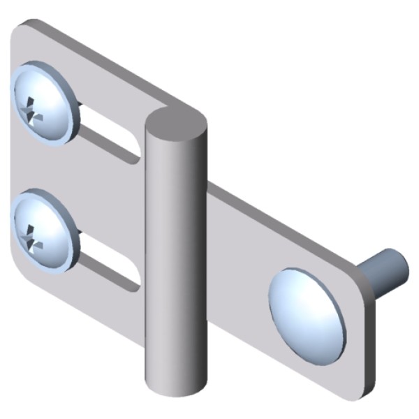 Scharnier St, weißaluminium ähnlich RAL 9006