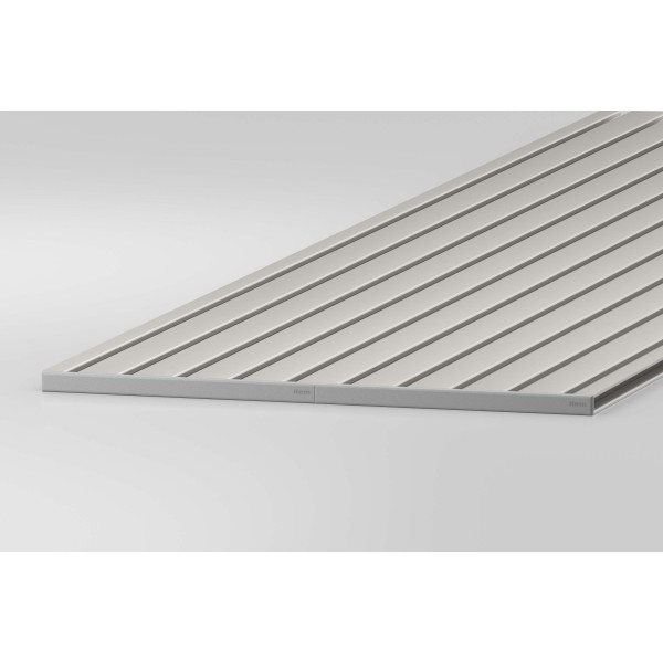 Abdeckkappe Nutplattenprofil 8 200x14, grau ähnlich RAL 7042
