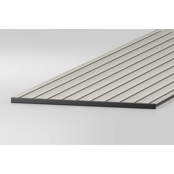 Abdeckkappe Nutplattenprofil 8 200x14, schwarz ähnlich RAL 9005