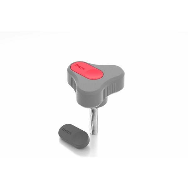 Dreisternschraube Pi D44 M6x30 PA, grau