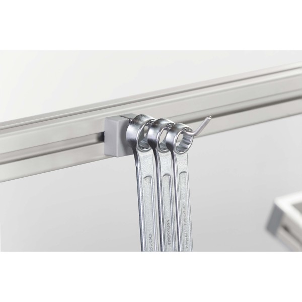 Single Hook 8 80x20, grey similar to RAL 7042