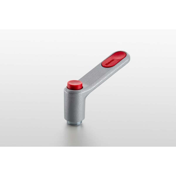 Clamp Lever Pi 60 M10, white aluminium, similar to RAL 9006
