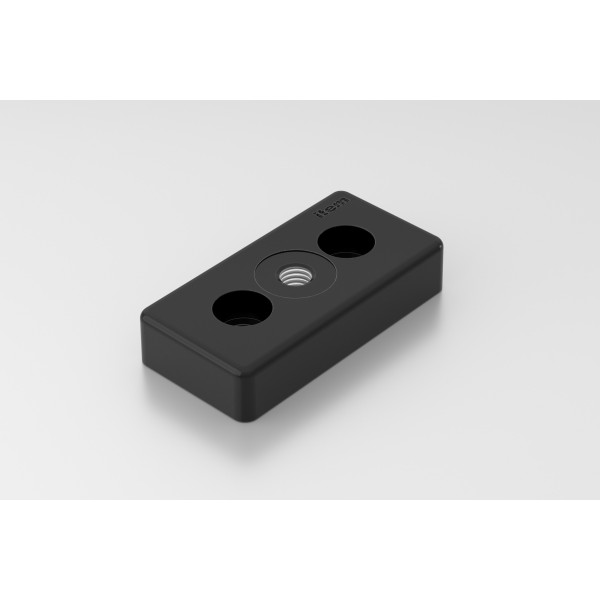 Fußplatte 8 80x40, M10, schwarz