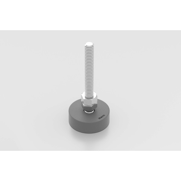 Knuckle Foot X D40, M8x80, grey similar to RAL 7042