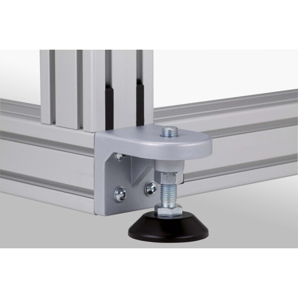 Stellfußsockel 8 D80, weißaluminium ähnlich RAL 9006