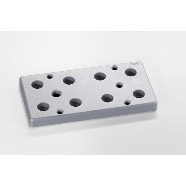 Base Plate 10 200x100, white aluminium, similar to RAL 9006
