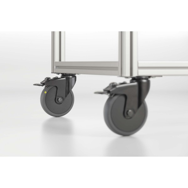 Castor D125 swivel with double-brake 120x40 ESD