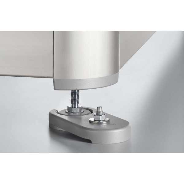 Klemmlasche D80, weißaluminium ähnlich RAL 9006