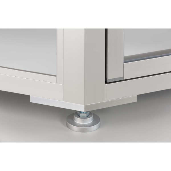 Base Plate X 8 40-45° M16, white aluminium, similar to RAL 9006