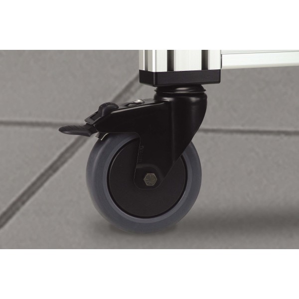 Castor D125 swivel with double-brake ESD