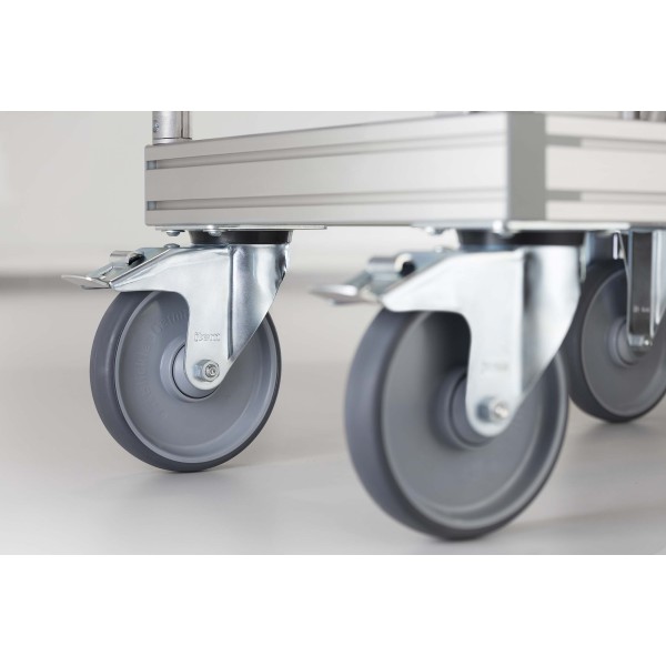 Castor D200 swivel with double-brake 140x110