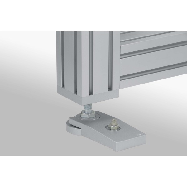 Foot Clamp X D80, white aluminium, similar to RAL 9006