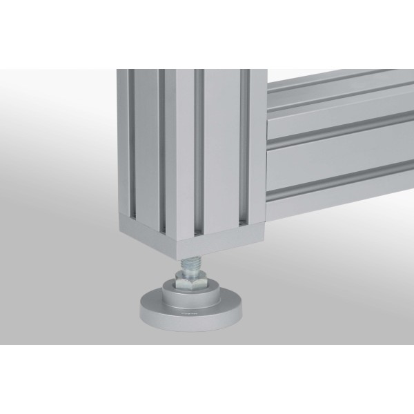 Knuckle Foot X D40, M8x60, grey similar to RAL 7042
