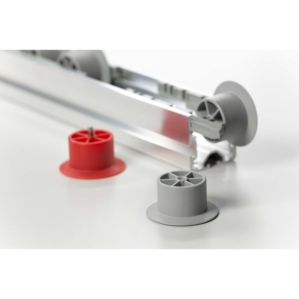 Rolle D30-23 mit Bordscheibe, grau ähnlich RAL 7042