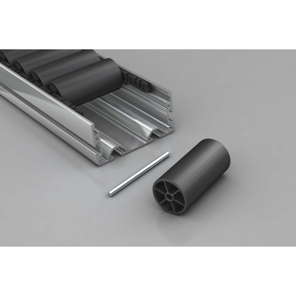 Roller D30-63 ESD, black similar to RAL 9005
