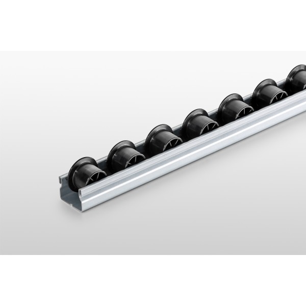 Roller Conveyor St D30 T1 ESD with Flanged Wheel, black similar to RAL 9005