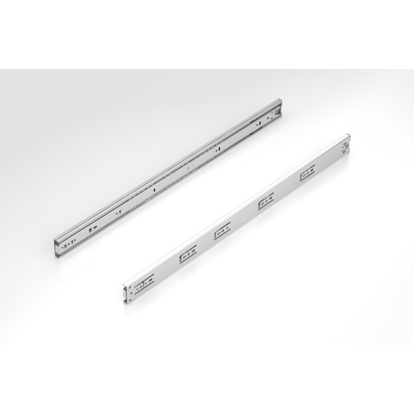 Teleskopschiene 12,7x45,7 L650 mit Soft Close, Vollauszug, verzinkt