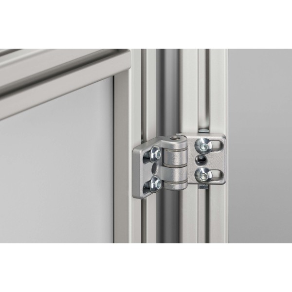Scharnier 8 40 Zn, weißaluminium ähnlich RAL 9006