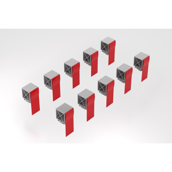 Klebemultiblock 8 6mm, grau ähnlich RAL 7042