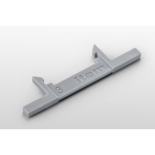 Abstandshalter 3mm für Klebemultiblock 8, grau ähnlich RAL 7042