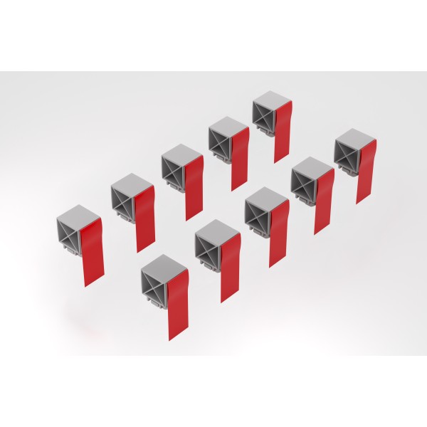 Klebemultiblock 8 4mm, grau ähnlich RAL 7042