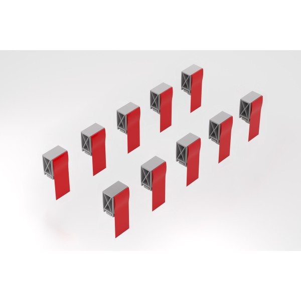 Klebemultiblock 8 10mm, grau ähnlich RAL 7042