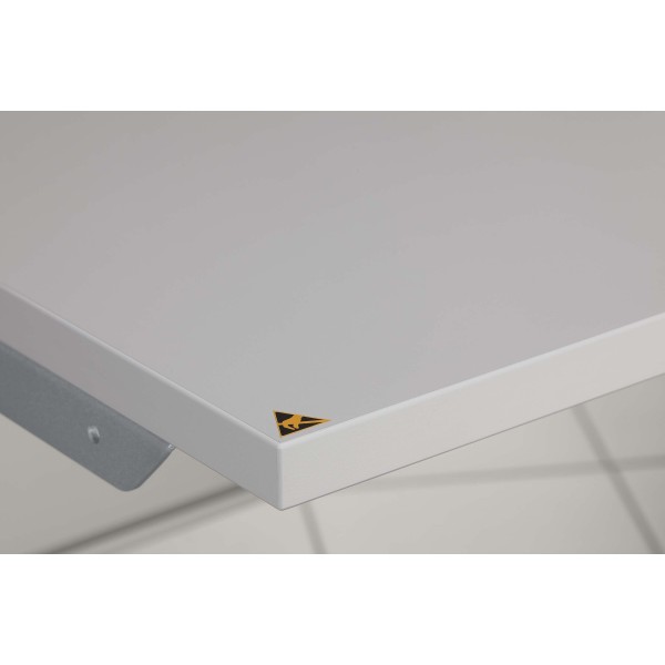 Tischplatte 30-1200x600 ESD HPL-beschichtet, grau ähnlich RAL 7035