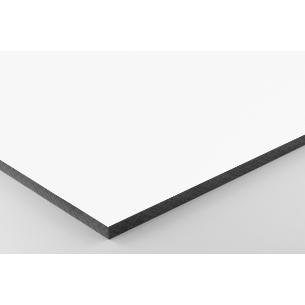 Vollkunststoff 6mm, weiß ähnlich RAL 9016