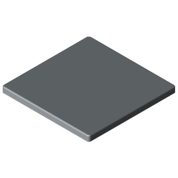 Kanal-Abdeckkappe 40x40 K, grau ähnlich RAL 7042
