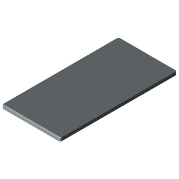 Kanal-Abdeckkappe 80x40 K, grau ähnlich RAL 7042