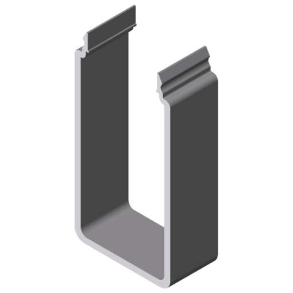 Conduit Profile U 80x40 D40 E, natural, Cutting