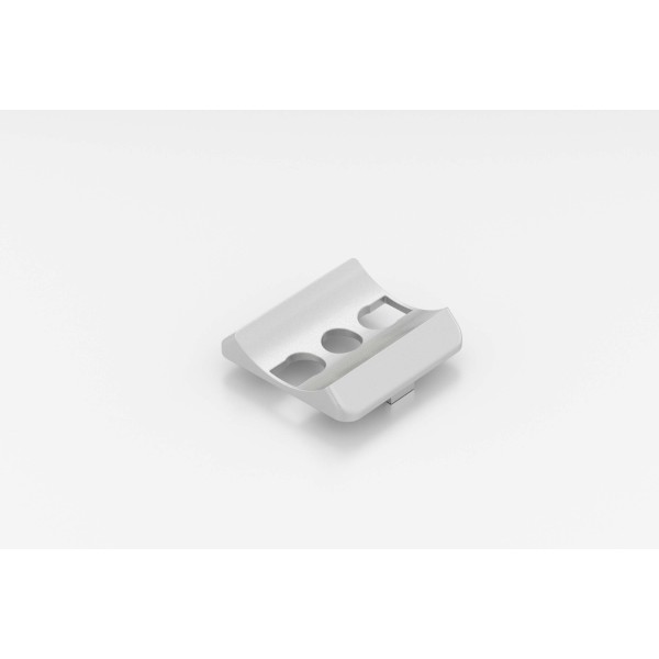 Adapter 8 40x40/D40, weißaluminium ähnlich RAL 9006