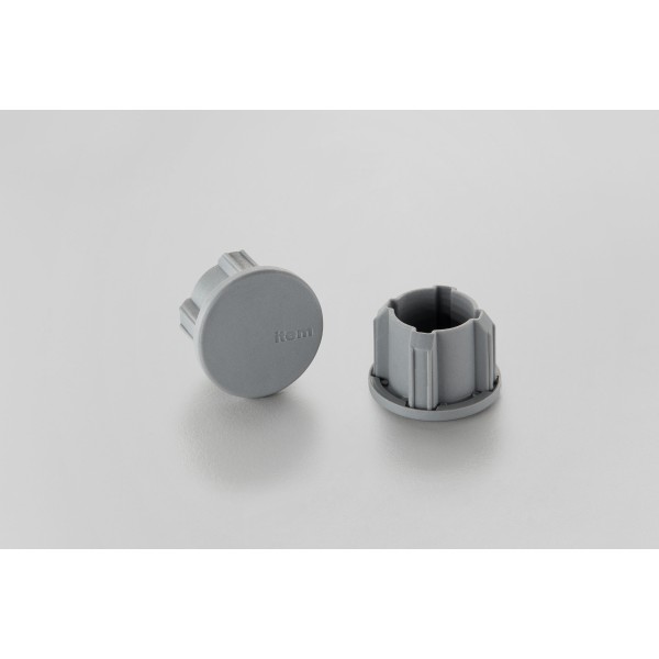 Cap, Tube D30, grey similar to RAL 7042