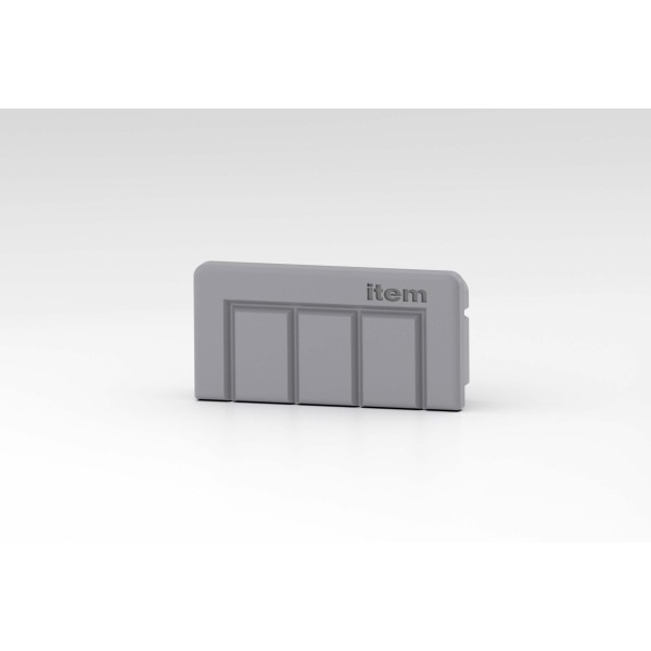 Universal-Halter 8 K, Deckelprofil-Abdeckkappe 40x20, grau ähnlich RAL 7042