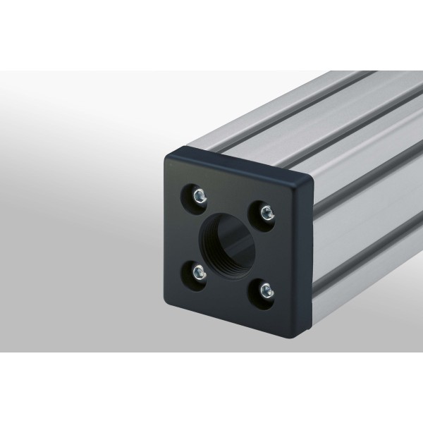 Pneumatik-Anschlussplatte 8 80x80 G1, schwarz
