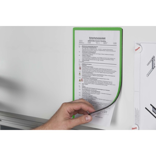 Notice Holder A4, magnetic, green