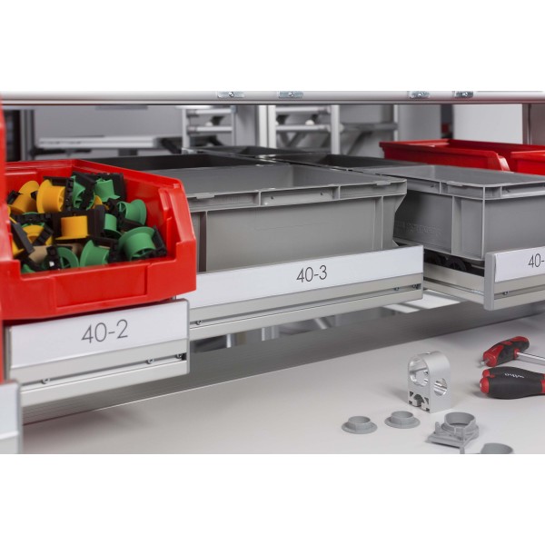 Beschriftungsprofil 8 40 E-160, grau/transparent